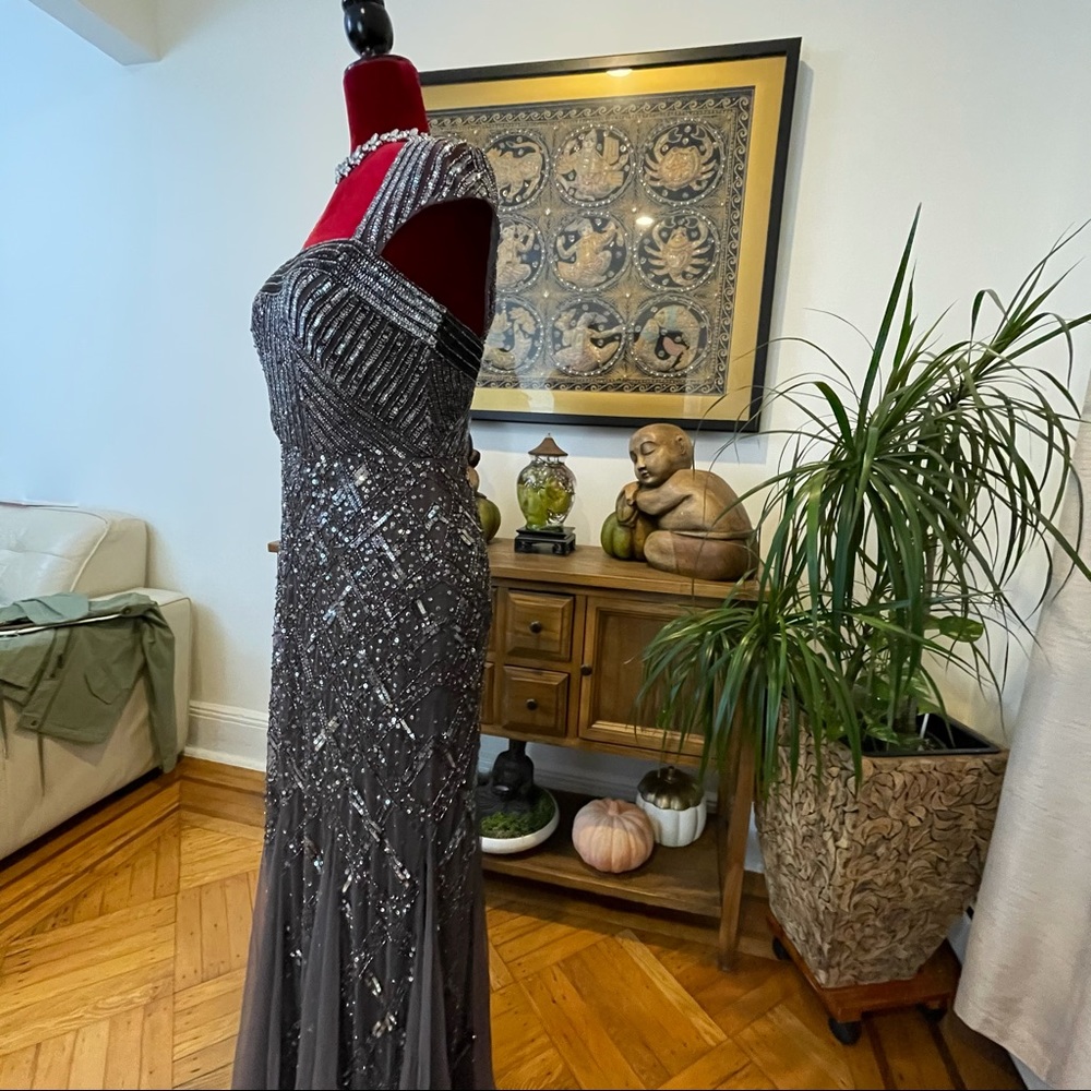 Adrianna Papell long beaded Night Gown - Picture 3 of 10